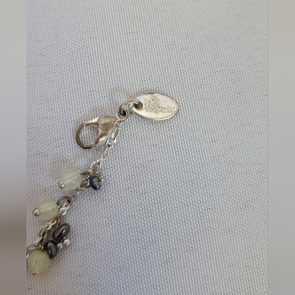 Lia Sophia Sea Grass Green & Yellow Pearl looking Necklace - Picture 4 of 4